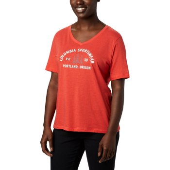 Columbia Mount Rose Relaxed, Camiseta Rojos Para Mujer | 026147-WRO